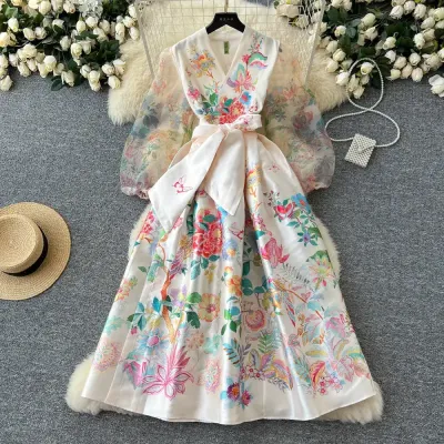 SLIMMING LONG SWING DRESS